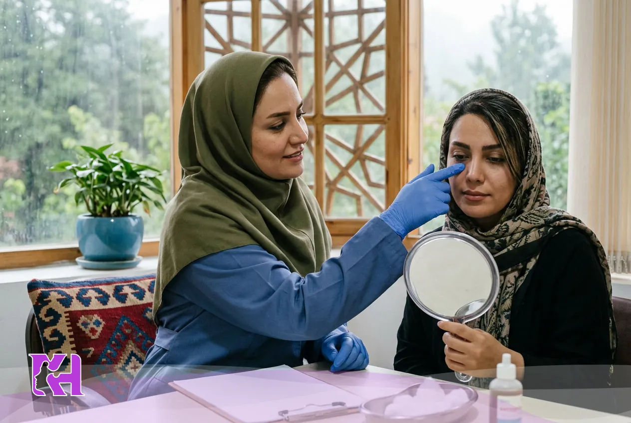 مقایسه گودی و تیرگی زیر چشم