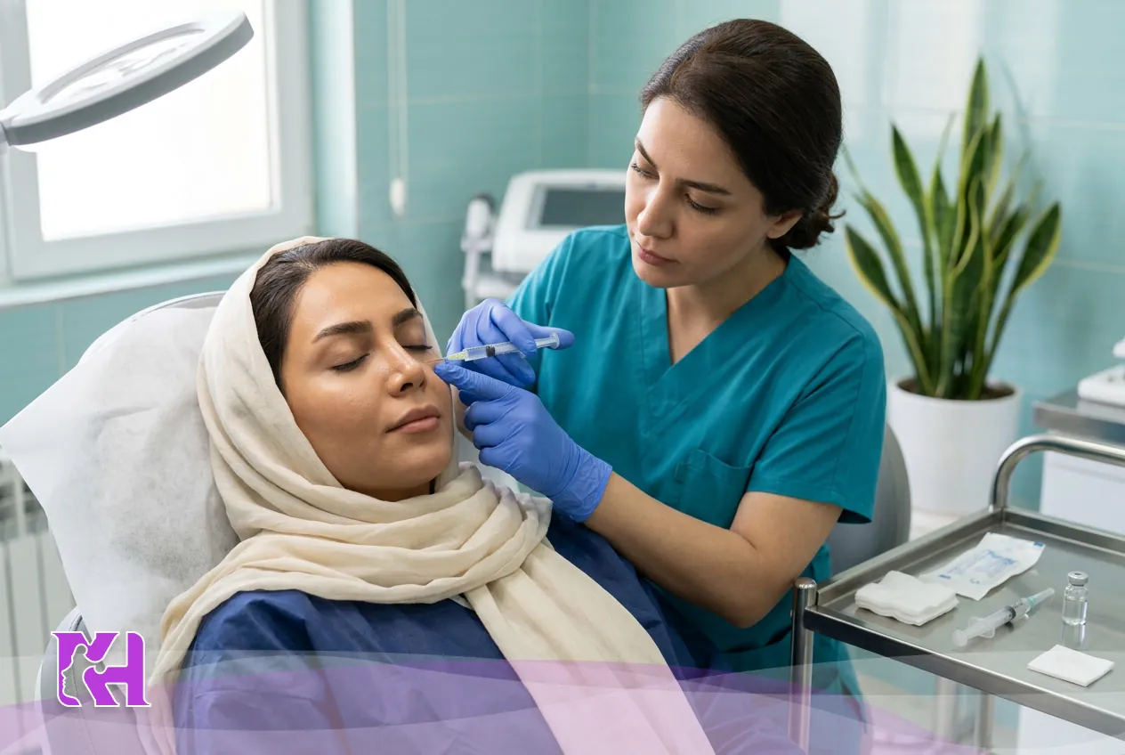 تصویر تزریق فیلر زیر چشم در ساری