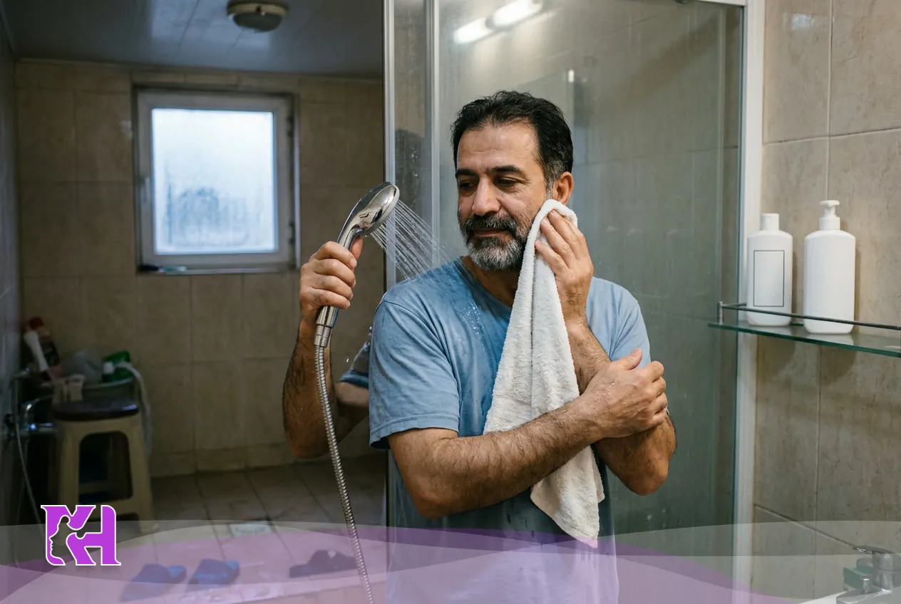 حمام بعد از لیفت با نخ؛ زمان و نحوه دوش گرفتن