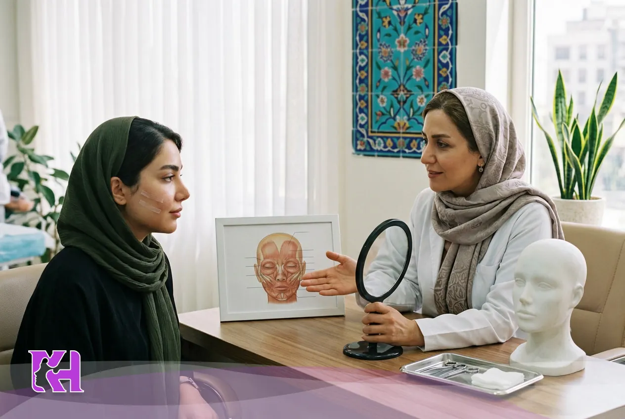 چسب‌زدن پس از لیفت با نخ و نقش حمایتی چسب