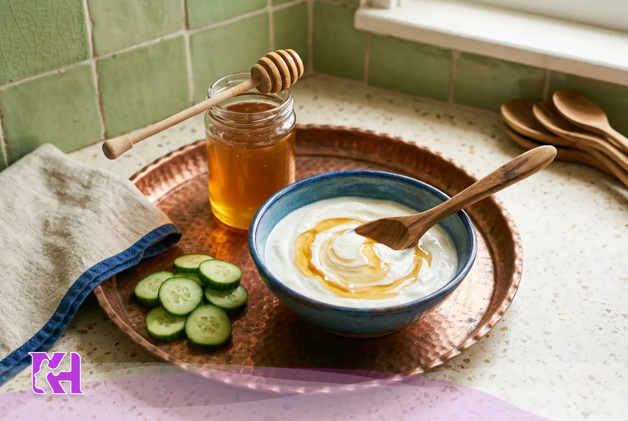 ماسک آلوئهورا و خیار برای پوست حساس و کدر