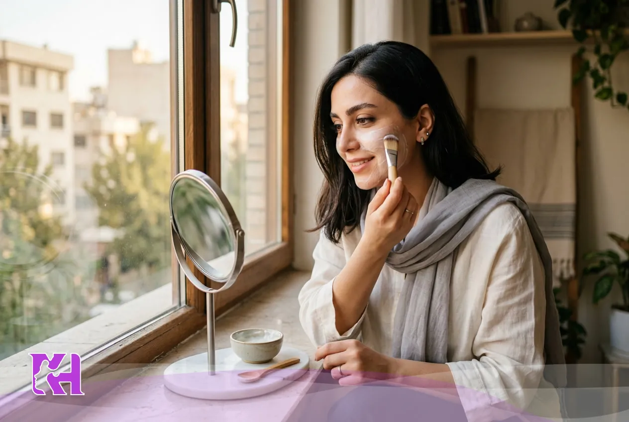 ماسک زردچوبه و ماست با احتیاط و مقدار کم