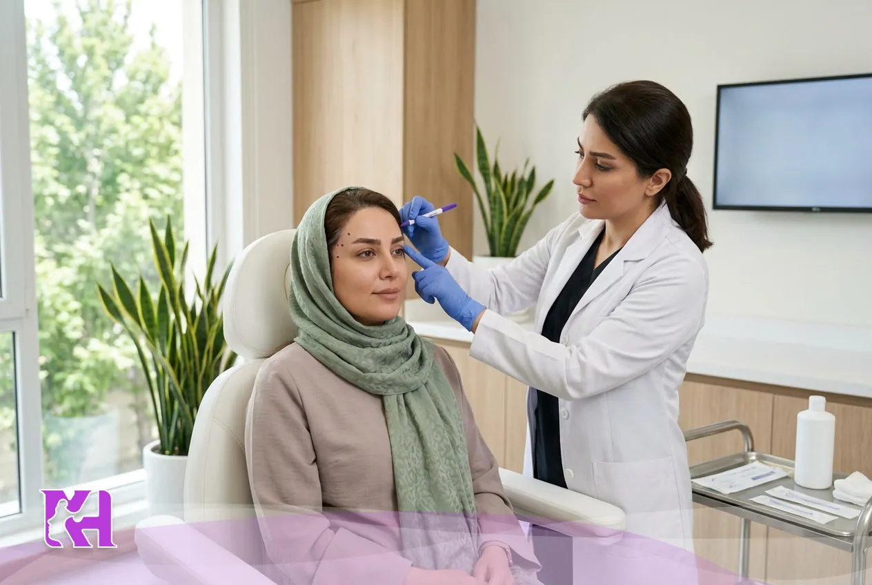 لیفت شقیقه با نخ در ساری
