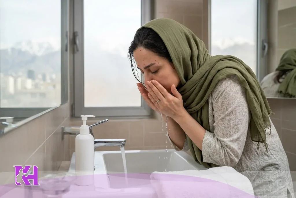 شستن صورت بعد از بوتاکس